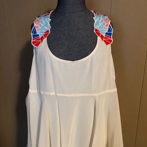BCBGeneration Geometric-Strap Sleeveless Shirt